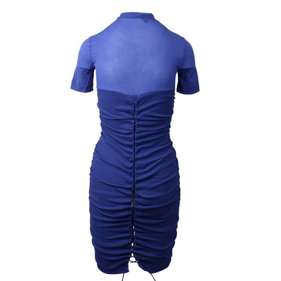 UNRAVEL PROJECT Blue Rib Hybrid Dress Size XS $900 - Picture 4 of 4